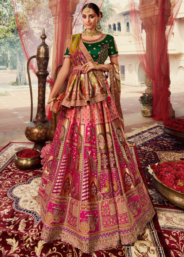 Regal Radiance: Rani Banarasi Silk Weaving Lehenga