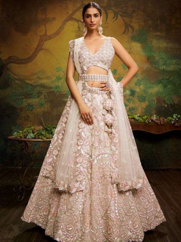 Golden Cream Dream Sequinned Wedding Ensemble