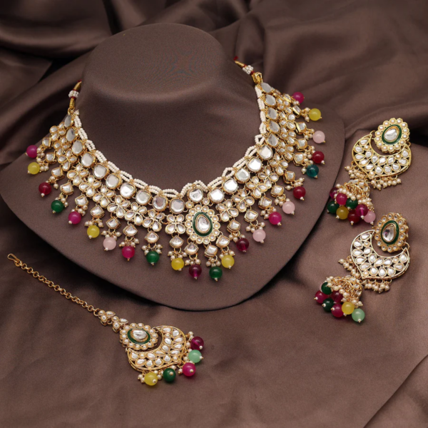 Multi-Colour Kundan Necklace Set